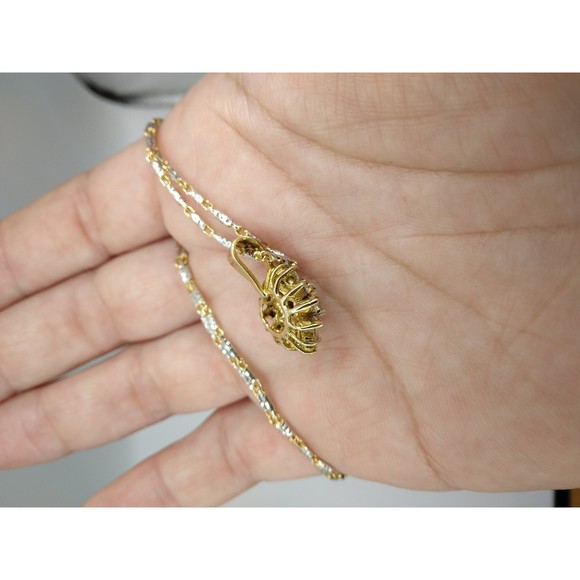 14kt Gold & Diamond Flower set 4.55ct 22.03 Grams - Picture 7 of 10